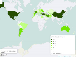 Walnuss Anbaufläche weltweit 1961-2021