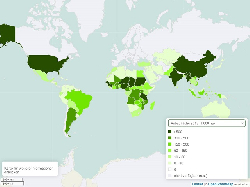 Erdnuss Anbaufläche weltweit 1961-2021