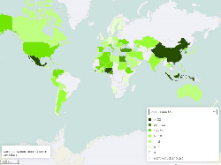 Paprika Anbaufläche weltweit 1961-2021