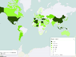 Paprika Erntemenge weltweit 1961-2021